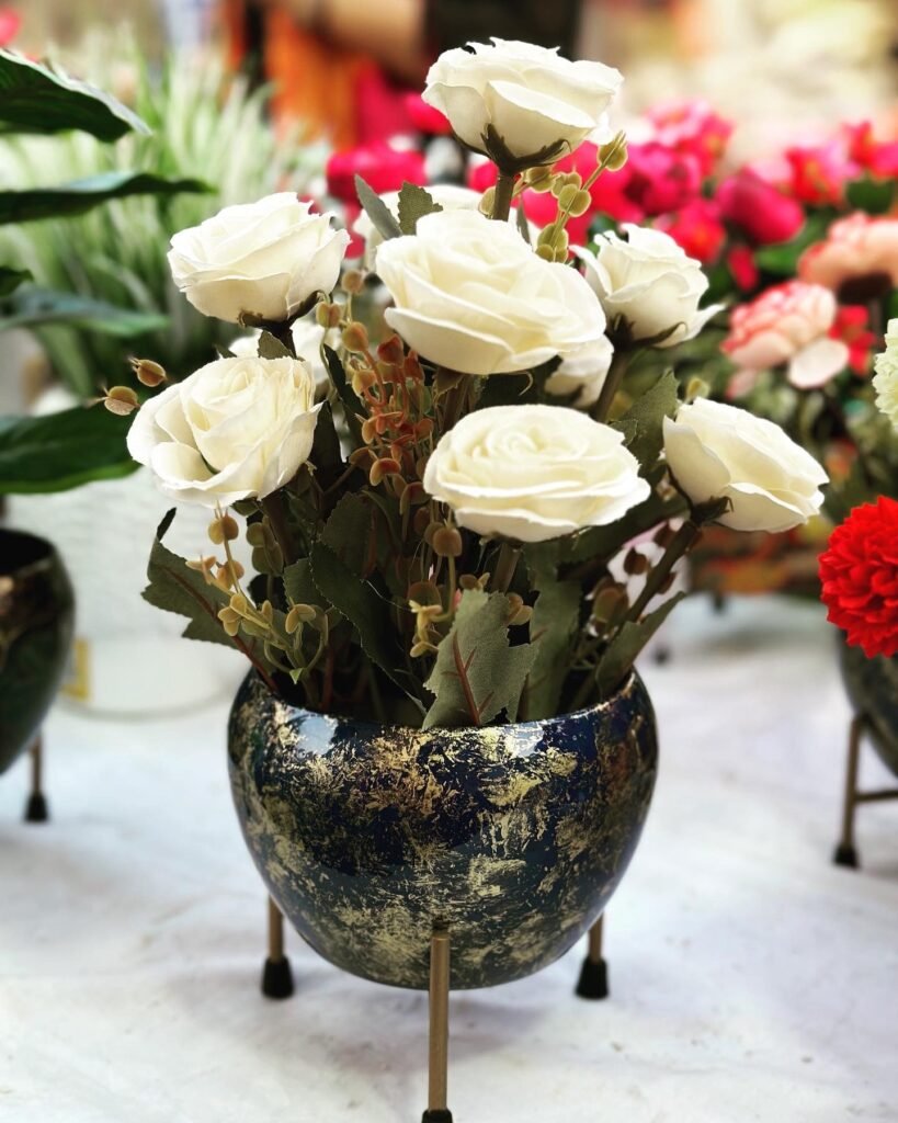 artificialflowerswithmetalpot