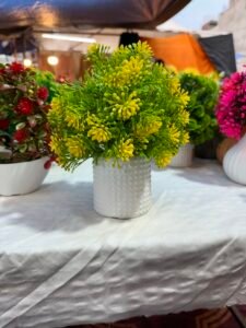 Artificial Bonsai Plant With Plastic Dot Pot